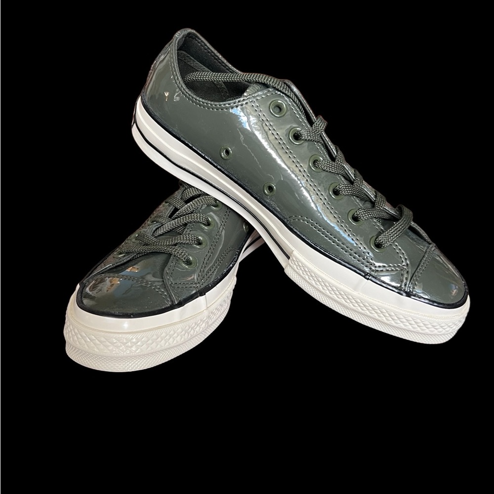 Converse Green Athletic Shoes Canvas Low-Top